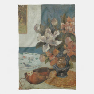 Kinesiska ponnyer och mandolin av Paul Gauguin Kökshandduk