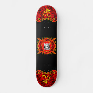 kinesiska röda tigerskateboard mini skateboard bräda 18,5 cm