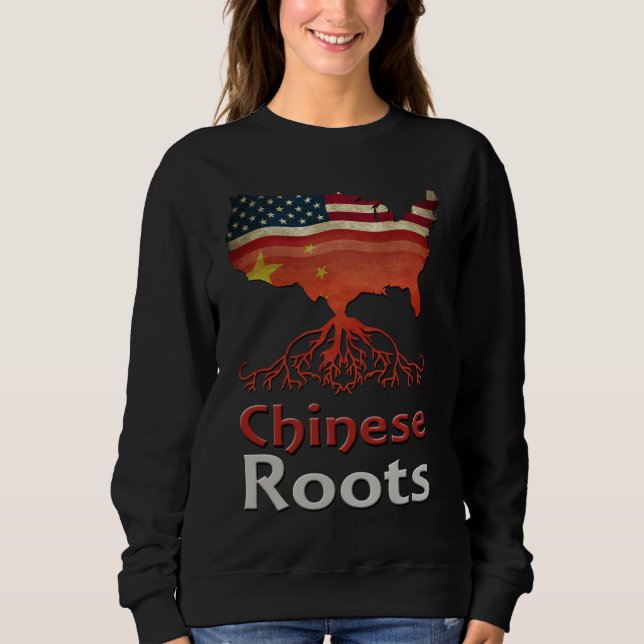 Kinesiska roots Sweatshirt Tee Shirt (Framsida)