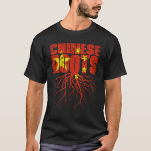 Kinesiska rötter China Heritage Flagga T Shirt