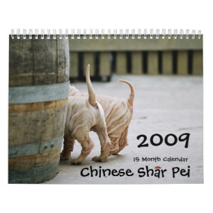 Kinesiska Shar Pei 15 månad Kalender