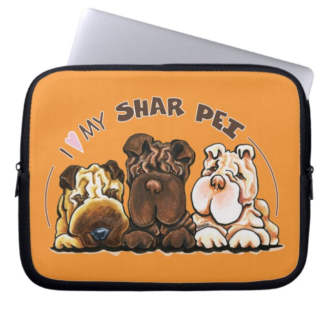 Kinesiska Shar Pei Älskare Laptop Sleeve (Framsidan)