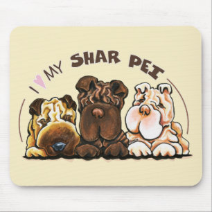 Kinesiska Shar Pei Älskare Musmatta