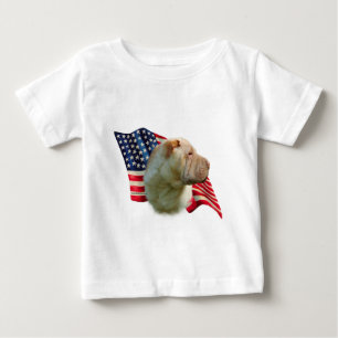 Kinesiska Shar-Pei-Flagga T-shirt