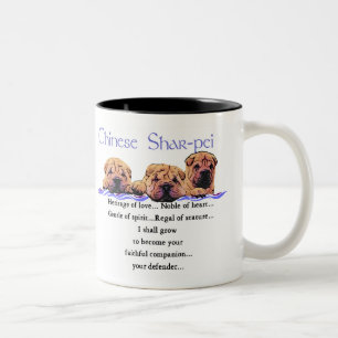 Kinesiska Shar-pei gåvor Två-Tonad Mugg