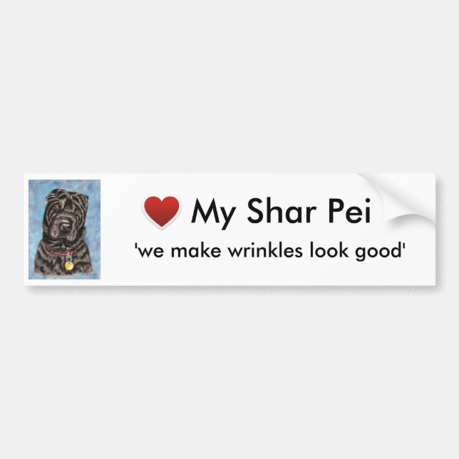 Kinesiska Shar-Pei Hund Art - Tia Bildekal (Framsidan)