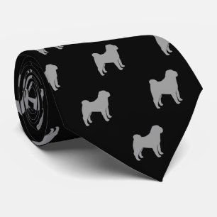 Kinesiska Shar Pei Hund Silhouettes Mönster Slips