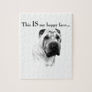 Kinesiska Shar Pei Lycklig Ansikte Pussel