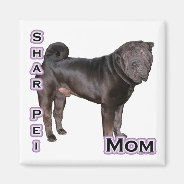 Kinesiska Shar-Pei Mamma 4 - Magnet (Framsidan)