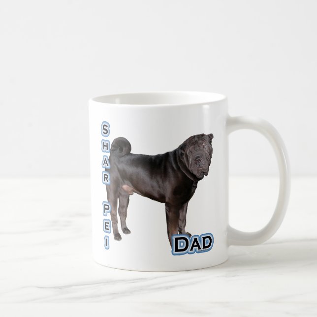 Kinesiska Shar-Pei Pappa 4 Kaffemugg (Höger)