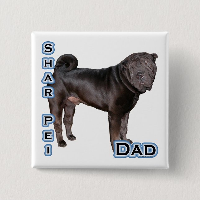 Kinesiska Shar-Pei Pappa 4 - Knapp (Framsida)