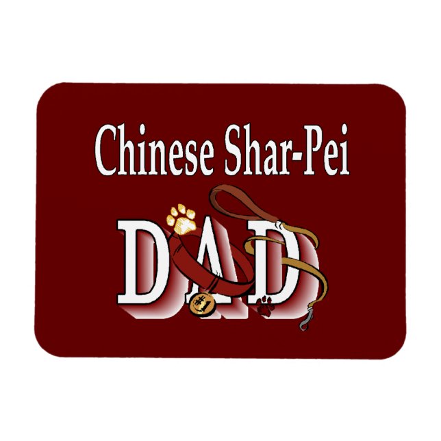 Kinesiska Shar-Pei PAPPA Magnet (Horisontell)