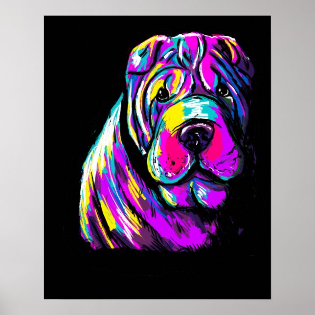 Kinesiska Shar Pei Poster (Framsidan)