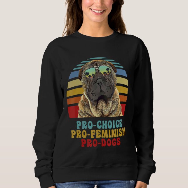 Kinesiska Shar Pei Pro Choice Pro Feminism Pro Hun T Shirt (Framsida)