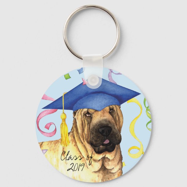 Kinesiska Shar-Pei Student Nyckelring (Framsida)
