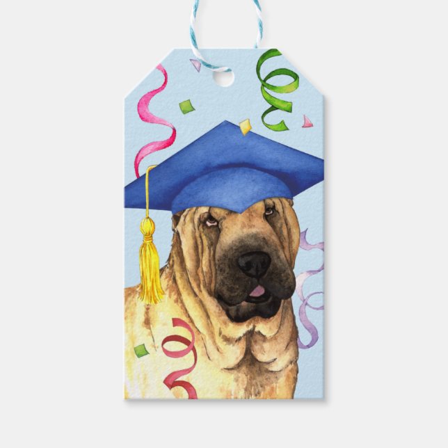 Kinesiska Shar-Pei Student Presentetikett (Framsidan)