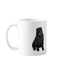 Kinesiska Shar Pei - svart
