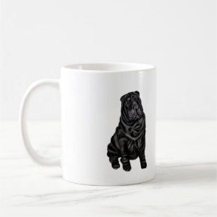 Kinesiska Shar Pei - svart Kaffemugg