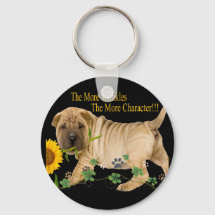 Kinesiska Shar-Pei teckengåvor Nyckelring