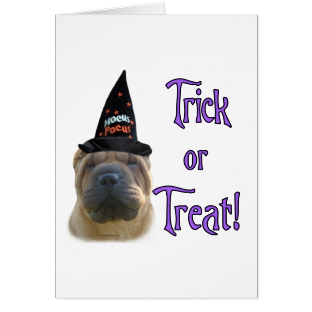 Kinesiska Shar-Pei Trick Hälsningskort (Framsidan)