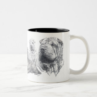 Kinesiska Shar Pei Två-Tonad Mugg