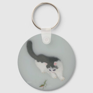 Kinesiska Silke Cat Bild Nyckelring
