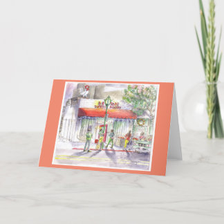 Kinesiska stadsdelens hopfällbara julkort helgkort