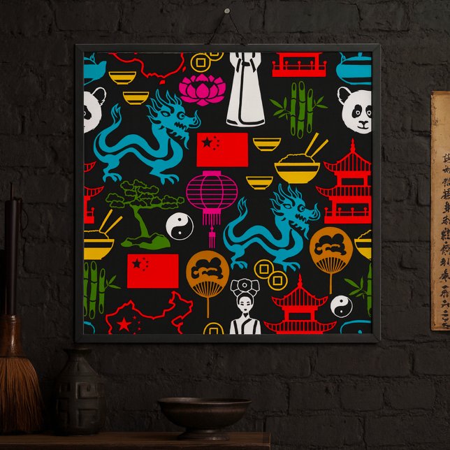 Kinesiska symboler poster (Skapare uppladdad)