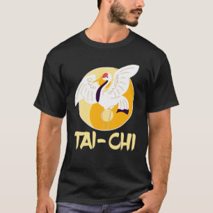 Kinesiska Tai Chi Yin Yang Crane Sol T Shirt