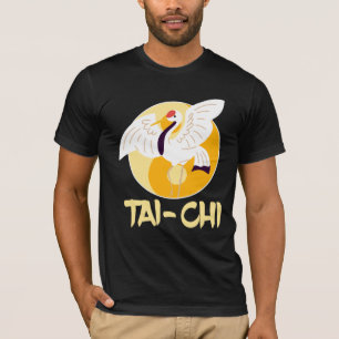 Kinesiska Tai Chi Yin Yang Crane Sol T Shirt