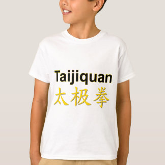 Kinesiska taijiquan Tai Chi Chuan-tecken från guld T-shirt