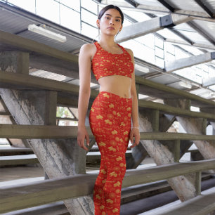 Kinesiska traditionella stjärntecken Kaninmönster Leggings