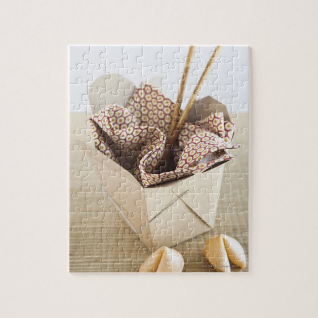 Kinesiska uppköpsbehållare och lyckokakor pussel (Vertikal)