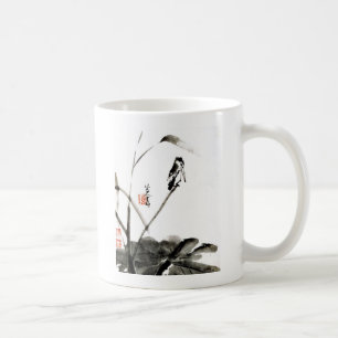 Kinesiska uråldriga färgbilder kaffemugg