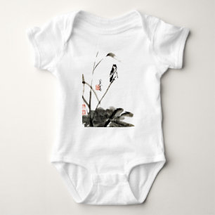 Kinesiska uråldriga färgbilder t-shirt