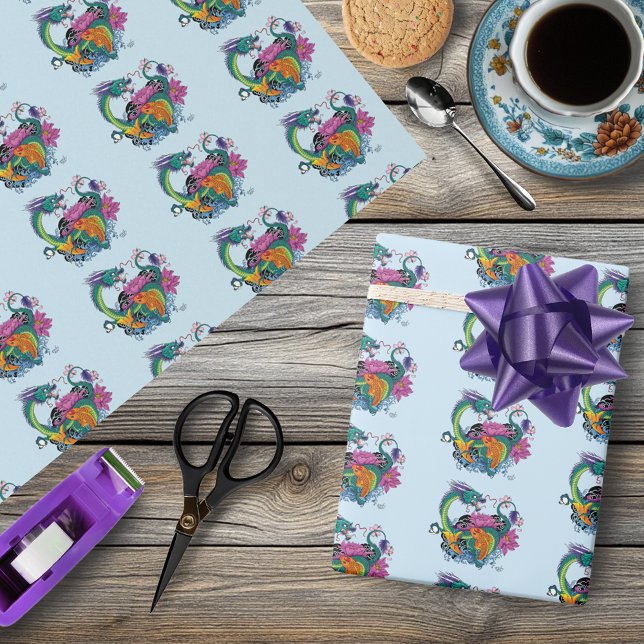 Kinesiska Vatten-drakfiskar Presentpapper (Skapare uppladdad)