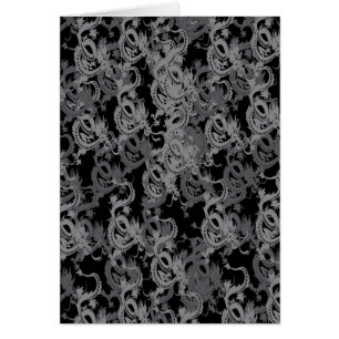 Kinesiska Ying Yang Dragon Hälsningskort