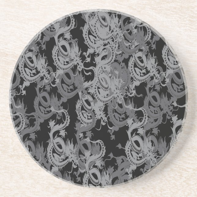 Kinesiska Ying Yang Dragon Underlägg (Framsidan)