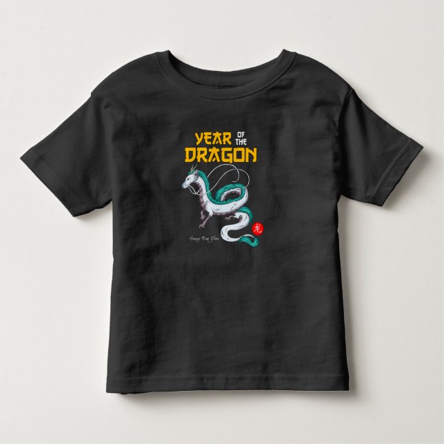 Kinesiska Zodiac Dragon 2024 T Shirt (Framsida)