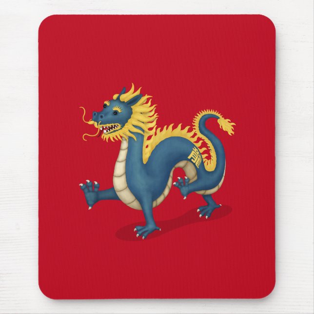 Kinesiska Zodiac Dragon Astrology Sign Red Musmatta (Framsidan)