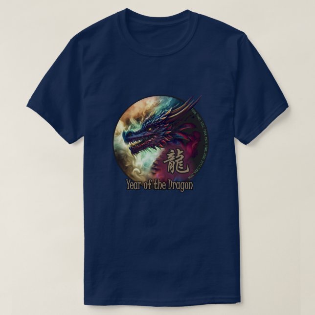 Kinesiska Zodiac "Dragon" T Shirt (Design framsida)