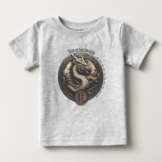 Kinesiska Zodiac "Dragon" T Shirt (Framsida)