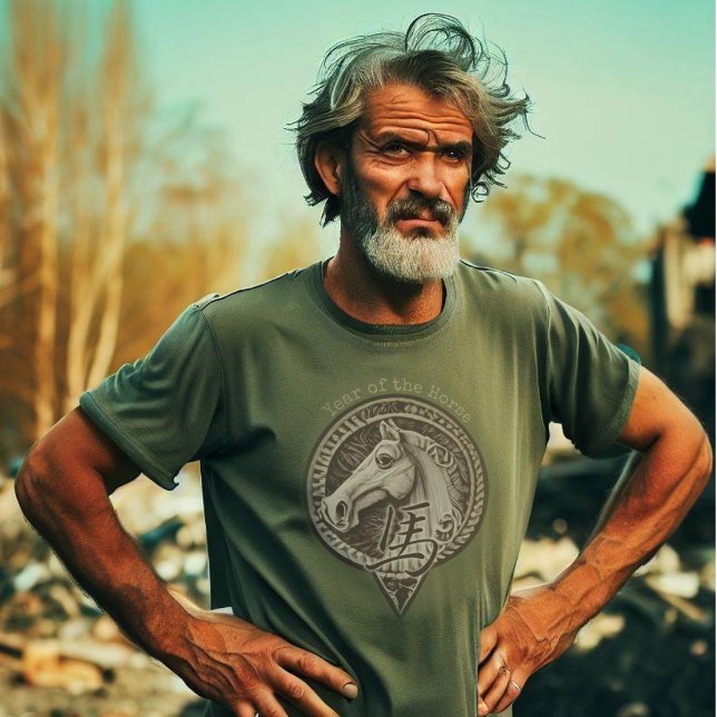 Kinesiska Zodiac "Horse" T-Shirt (Skapare uppladdad)