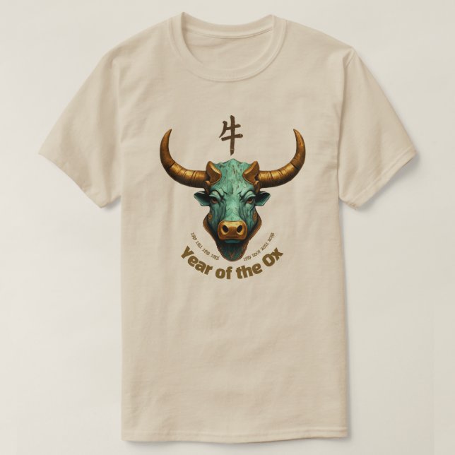 Kinesiska Zodiac "Ox" T-Shirt (Design framsida)