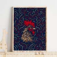 Kinesiska Zodiac Red Tupp | Zodiac Digital Print