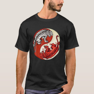 Kinesiska Zodiac Tiger Ying Yang the Year of the T Shirt