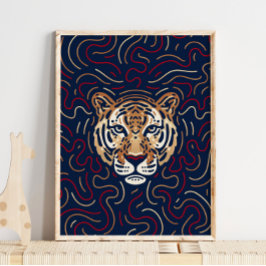 Kinesiska Zodiac Tiger | Zodiac Digital Print Poster