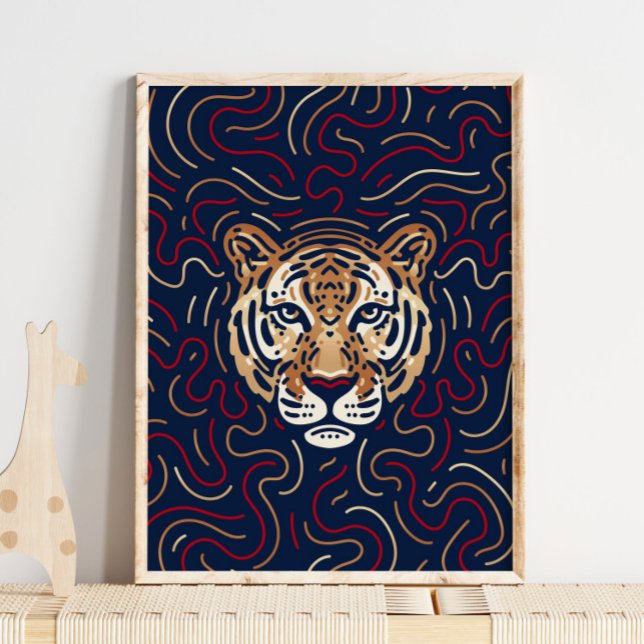 Kinesiska Zodiac Tiger | Zodiac Digital Print Poster (Skapare uppladdad)