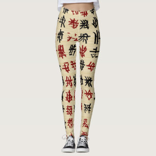 Kinesiskt alfabet leggings