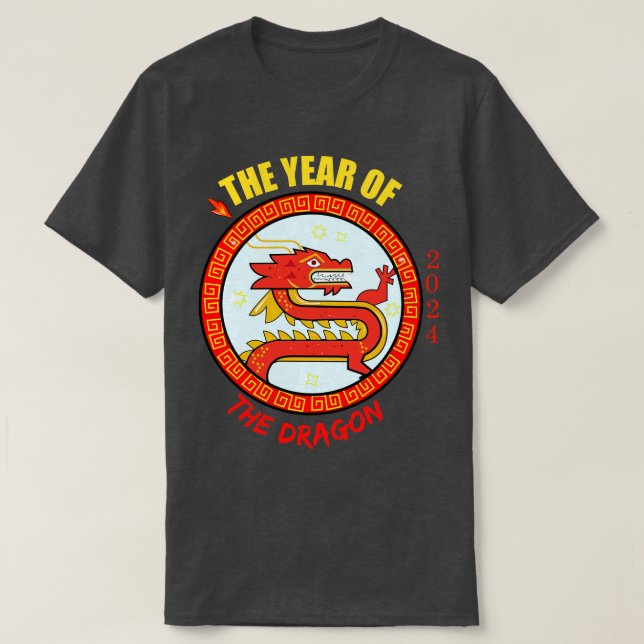 Kinesiskt år 2024 t shirt (Design framsida)